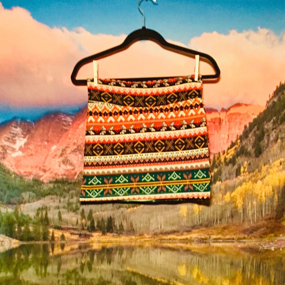 Folk Art Mini Skirt